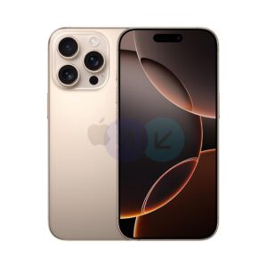 Apple iPhone 16 Pro in Desert Titanium with triple-lens rear camera and 6.3-inch OLED display,256GB