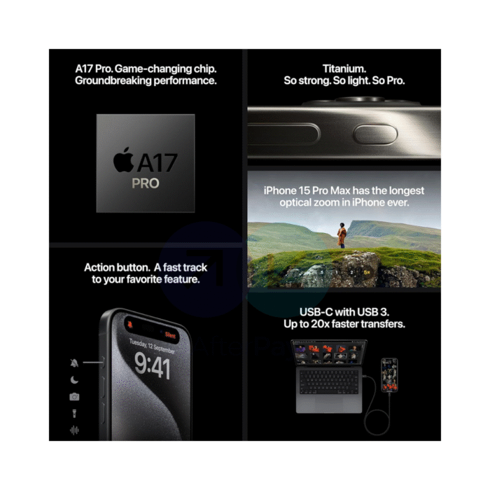 Apple iPhone 15 Pro – A17 Pro Chip, iOS 17, 6.1" Display, Pro Camera, 128GB to 1TB – UAE Edition - Image 3