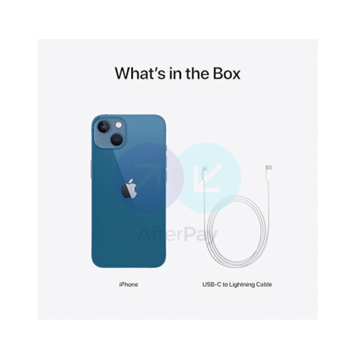 Apple iPhone 13 Blue 128GB with dual cameras and iOS 15 display
