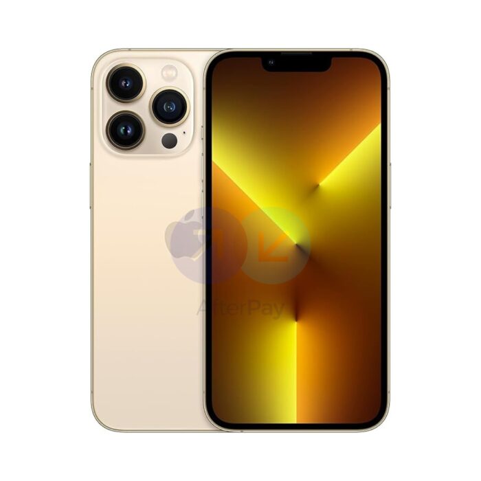 Apple iPhone 13 Pro in Gold Color with Front and Back View